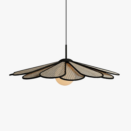 Lustre suspension en rotin au style japonais pour intérieur moderne — LZ4P9XQ