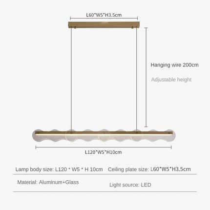 Lustre en verre pour ambiance moderne et élégante — LZ4X9T2