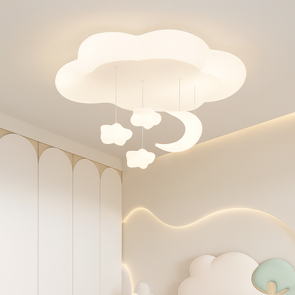 Lustre créatif suspension nuage, lune et étoile pour enfants — LZ4P9X
