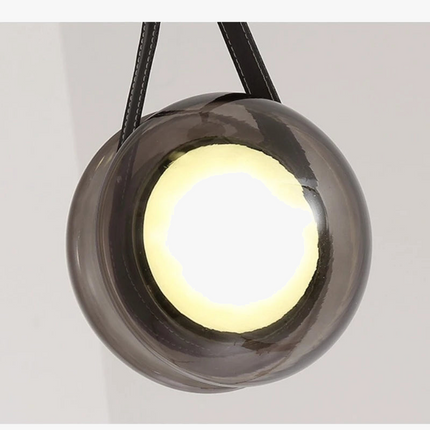 Lustre suspension design nordique en verre style yoyo — LZ4B7X9
