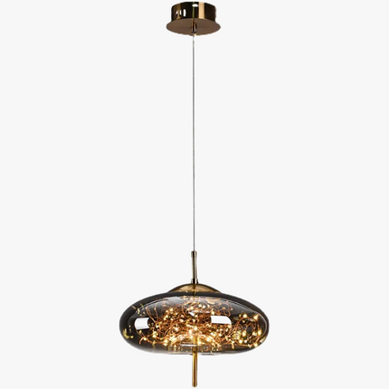Lustre de chevet rouge en filet style nordique pour fille — LZ4X9M