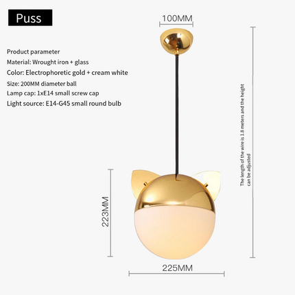 Lustre suspension créatif style italien nordique dessin animé — LZ4X9P