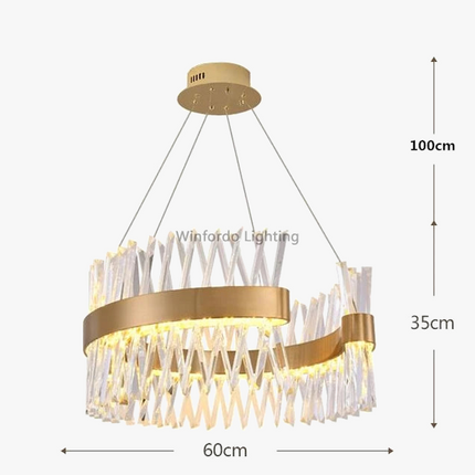 Lustre de luxe en cristal Winfordo WF-XD009 pour éclairage intérieur — LZ4P9XQ
