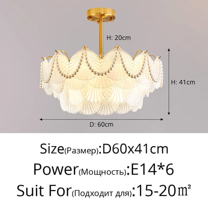 Lustre en cristal forme coquille Feng Shui — LZ4X9T2