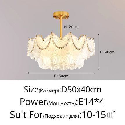 Lustre en cristal forme coquille Feng Shui — LZ4X9T2