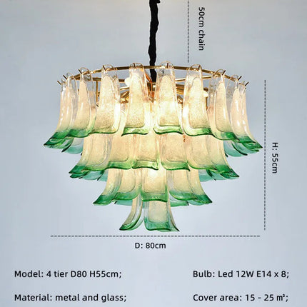 Lustre suspendu en verre avec éclairage LED intégré — LZ4P9XQ