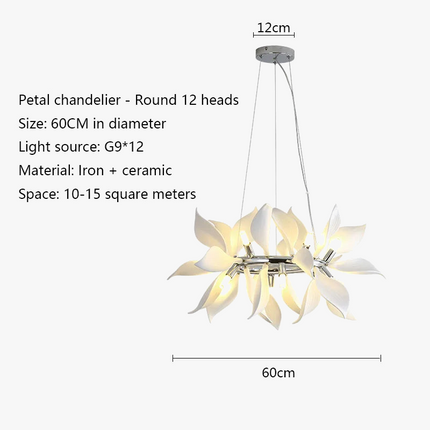Lustre moderne en céramique forme pétale pour magasin — LZ4X9T