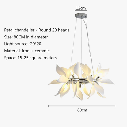 Lustre moderne en céramique forme pétale pour magasin — LZ4X9T