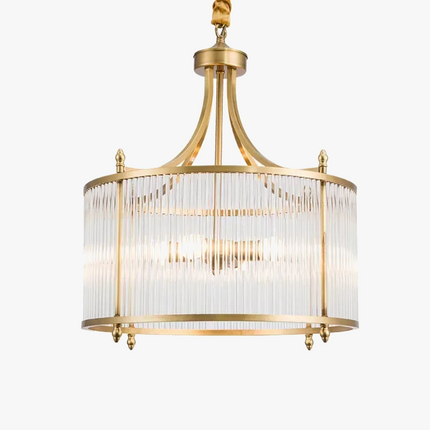 Lustre moderne en cuivre doré avec éclairage LED intégré — LZ4X9D2