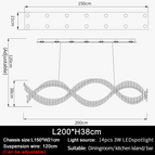 L2000 X380mm / Lustre doré / Blanc froid