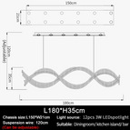 L2000 X380mm / Lustre chromé / 3 couleurs