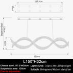 L2000 X380mm / Lustre chromé / Lumière neutre