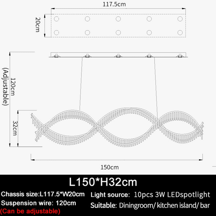 lustre de luxe moderne k9 en cristal suspendu personnalisé