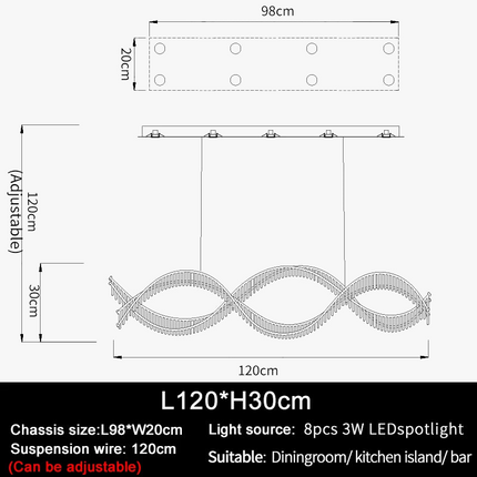lustre de luxe moderne k9 en cristal suspendu personnalisé