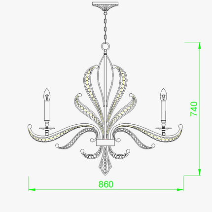 lustre de luxe or design moderne luminaire décoratif idéal bougie