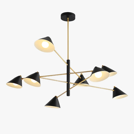 Lustre LED avec abat-jours triangulaires style loft — LZ4G7P9