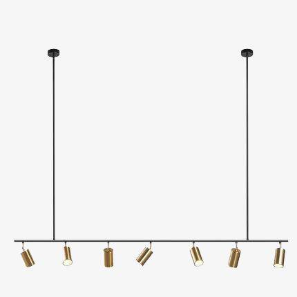 Lustre LED avec spots orientables finition dorée — LZ4X9P2Q