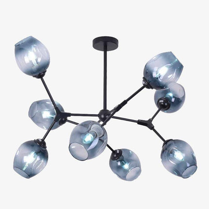 Lustre LED design à branches en métal avec lampes en verre Lindsey — LZ4X9T