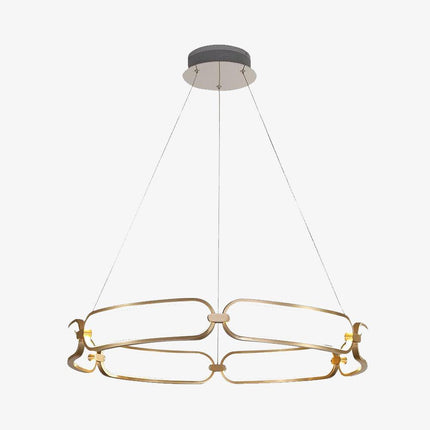 Lustre LED doré à anneaux design Pavia — LZ4X9T2