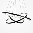 Noir / 3 anneaux - 40/60/80cm / Chaude