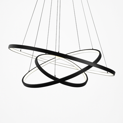 Lustre suspension design à anneaux LED décoratifs — LZ4X9P2Q