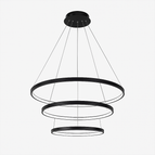 Noir / 3 anneaux - 20/40/60cm / Chaude