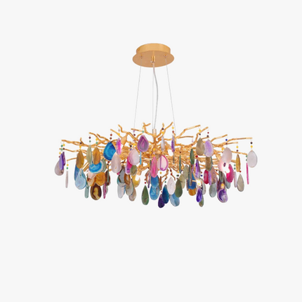 Lustre art déco en agate colorée pour intérieur élégant — LZ4X9P2