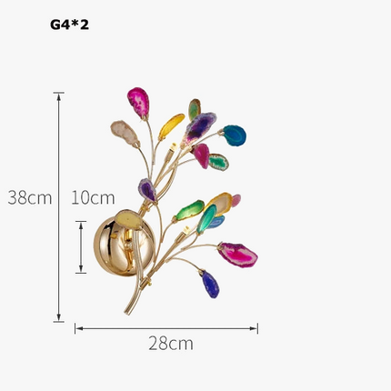 Lustre art déco en agate colorée pour intérieur élégant — LZ4X9P2