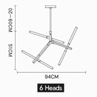 6 lampes / Doré