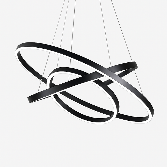 Lustre design cercles entrelacés (noir ou blanc)