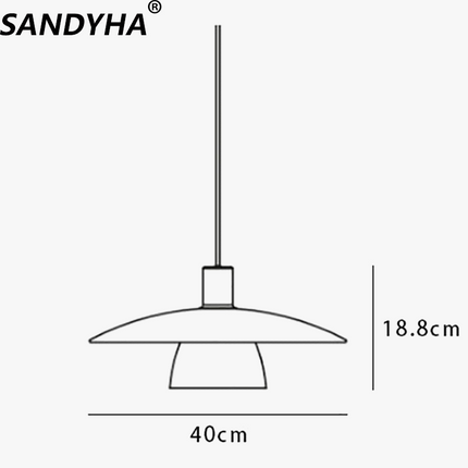 Lustre suspension en verre au design danois moderne — LZ4F9X2