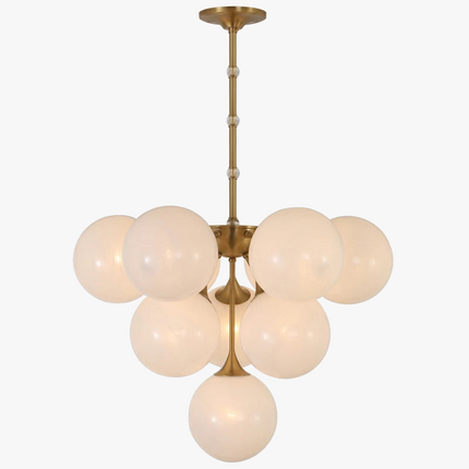 Lustre suspension nordique en cuivre et verre moderne — LZ4F7Q2