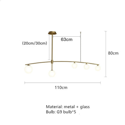 Lustre moderne en métal et verre pour intérieur contemporain — LZ4X9Q