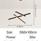 3 lumières - L60cm / Chaude