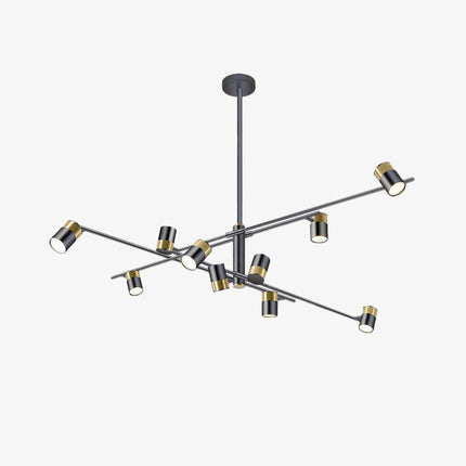 Lustre LED avec barre métallique et spots orientables Caeli — LZ4X9M