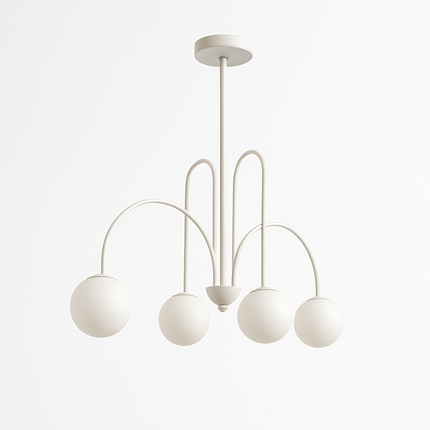 Lustre LED à branches dorées avec boules en verre — LZ4X9T1