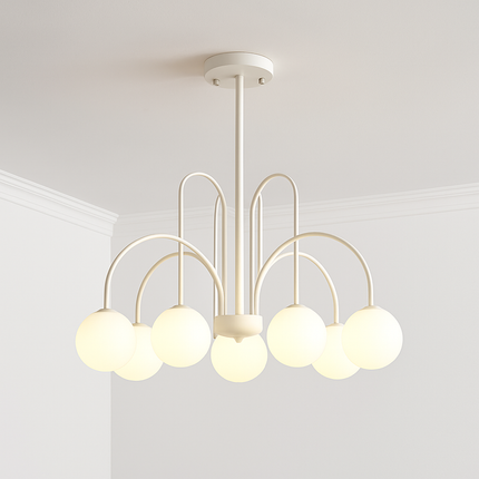 Lustre LED à branches dorées avec boules en verre — LZ4X9T1