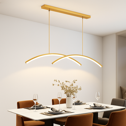 Lustre LED design en forme d’arc métallique Roxanna — LZ4P9XJ