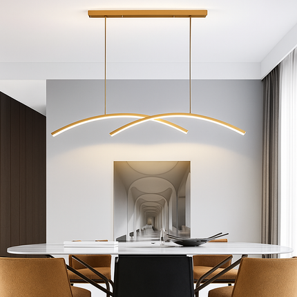 Lustre LED design en forme d’arc métallique Roxanna — LZ4P9XJ