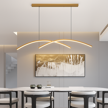 Lustre LED design en forme d’arc métallique Roxanna — LZ4P9XJ