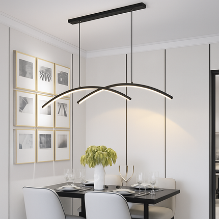 Lustre LED design en forme d’arc métallique Roxanna — LZ4P9XJ