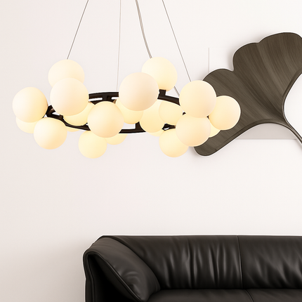 Lustre design LED en métal avec boules en verre Magic — LZ4X9P2Q