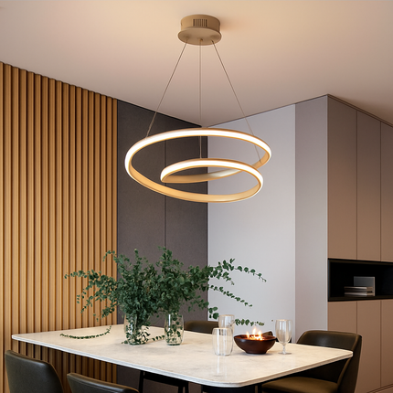 Lustre LED spirale en aluminium design Mooskolin — LZ4X9T2