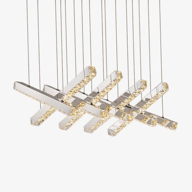 Lustre design LED en verre cristal luxury