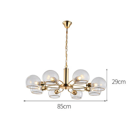 Lustre moderne doré avec boules en verre — LZ4P9XQ