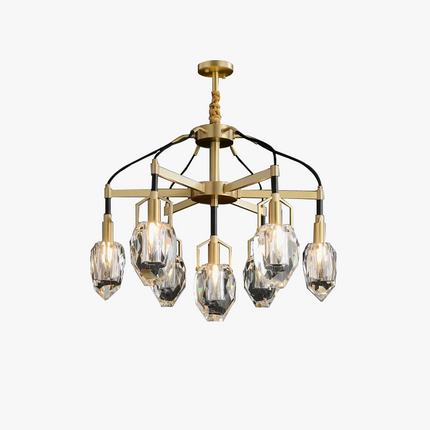 Lustre moderne en cristal avec abat-jour fantaisie — LZ4X9QJ