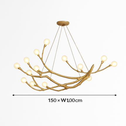 Lustre moderne en forme de branches d'arbre avec lampes LED multiples — LZ4T9X2