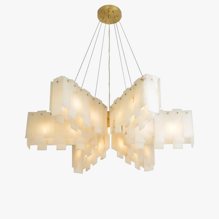 Lustre moderne en marbre naturel espagnol avec LED intégrée — LZ4X9P