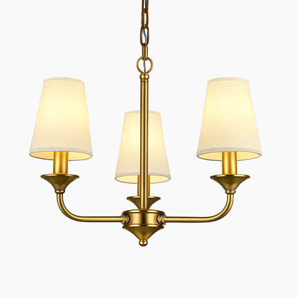 Lustre doré avec abat-jours Royal élégant — LZ4X9J