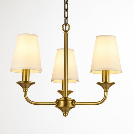 Lustre doré avec abat-jours Royal élégant — LZ4X9J